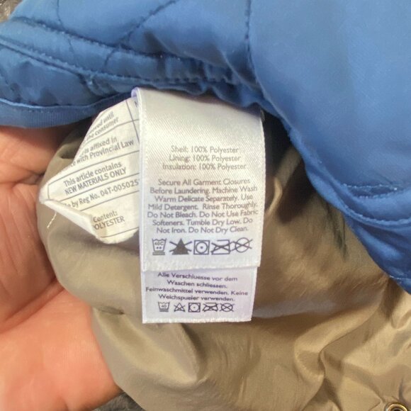 Eddie Bauer Blue Quilted Vest Lightweight Pockets & Snap Buttons Womens Size 1X - Picture 4 of 9